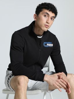 Puma - Graphic Fz Fl Mens Black Sweat Jacket