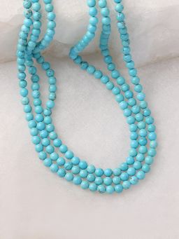 Ornate Jewels - 925 Silver 18K Gold Plated Sleeping Beauty Turquoise Necklace For Women And Girls