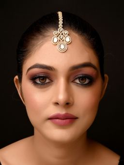 AG'S - Abhigya Diamonds Work Gold Plated Kundan Teeka