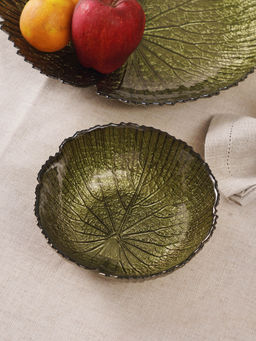 Pure Home + Living - Green Lotus Leaf Decorative Serving Bowl