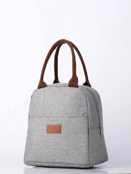 House of Quirk - Insulated Lunch Bag for Leakproof Tiffin Carry Bag Grey
