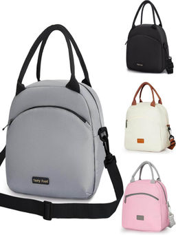 House of Quirk - Insulated Lunch Bag for Leakproof Tiffin Carry Bag Grey