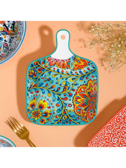 NFI Essentials - Platter with Handle Serving Plate Ideal for Soup, Salads, Noodles & Side Dishes