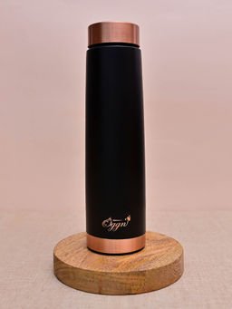 Oggn - Matt Finish Solid Copper Water Bottle 950 ml Black