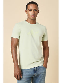 Allen Solly - Men Green Print Crew Neck Printed T-Shirts