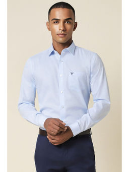 Allen Solly - Men Blue Slim Fit Stripe Full Sleeves Formal Shirt