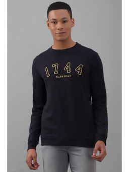 Allen Solly - Men Navy Crew Neck Full Sleeves Casual Sweatshirt
