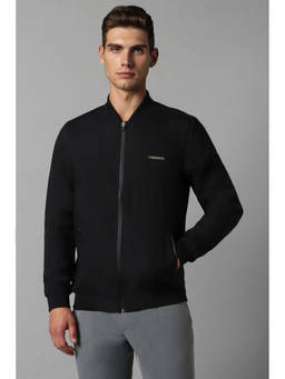 Louis Philippe - Men Casual Black Solid Jackets
