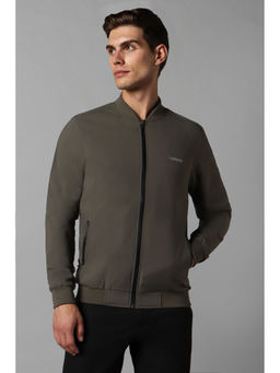 Louis Philippe - Men Casual Olive Solid Jackets