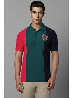 Louis Philippe - Men Multi Print Polo Neck T-Shirt