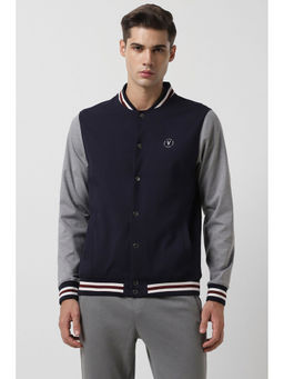 Van Heusen - Men Navy Patterned Casual Jacket