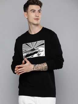 Levi's - Men Black Crew Neck Sweatshirt