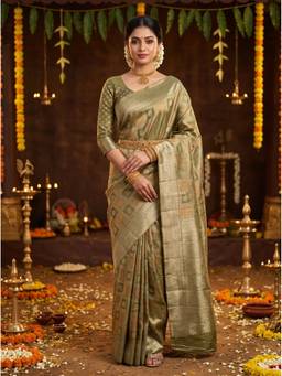 Mimosa - Stylish Green Art Silk Kanjivaram Handloom Saree