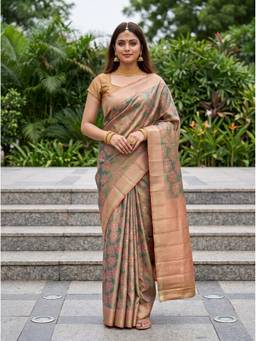 Mimosa - Glamorous Green Art Silk Kanjivaram Handloom Saree