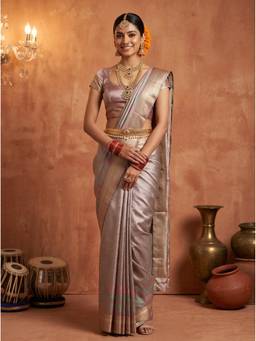 Mimosa - Beautiful Pink Art Silk Kanjivaram Handloom Saree