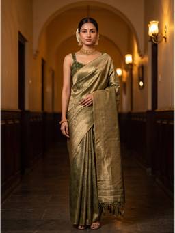 Mimosa - Vibrant Green Art Silk Kanjivaram Handloom Saree