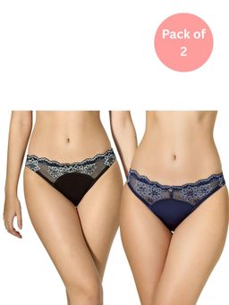 bodyline - Multi-Color Polyamide Self Design Panty (Pack of 2)