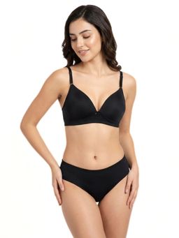 Curwish - Black Microfibre Solid Underwear