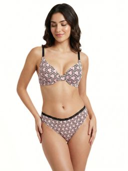 Curwish - Pink Microfibre Printed Bikini Panty