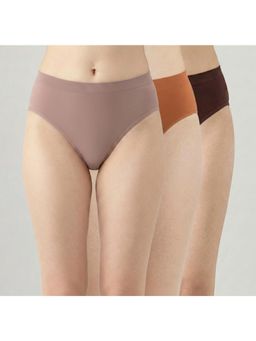 Zivame - Multi-Color Polyamide Solid Hipster (Pack of 3)