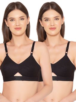 Groversons Paris Beauty - Full Coverage Non-Padded Organic Cotton Bra (Pack of 2)