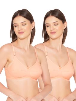 Groversons Paris Beauty - Womens Organic Cotton Non-Padded Non-Wired Bra (Pack of 2)