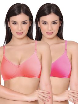 Groversons Paris Beauty - Womens Polycotton Non-Padded Non-Wired Regular Bra (Pack of 2)
