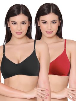 Groversons Paris Beauty - Womens Polycotton Non-Padded Non-Wired Regular Bra (Pack of 2)