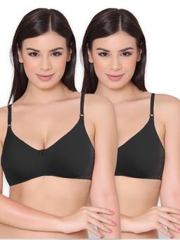 Groversons Paris Beauty - Womens Polycotton Non-Padded Non-Wired Regular Bra (Pack of 2)