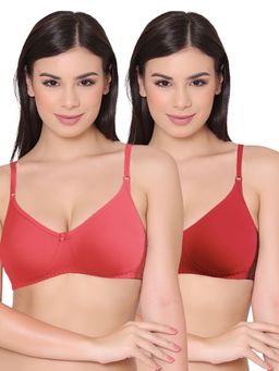 Groversons Paris Beauty - Womens Polycotton Non-Padded Non-Wired Regular Bra (Pack of 2)