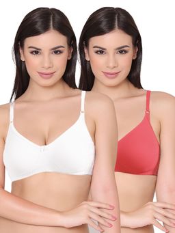 Groversons Paris Beauty - Womens Polycotton Non-Padded Non-Wired Regular Bra (Pack of 2)