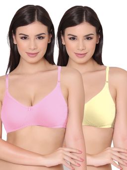 Groversons Paris Beauty - Womens Polycotton Non-Padded Non-Wired Regular Bra (Pack of 2)