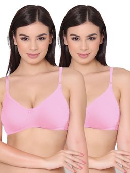 Groversons Paris Beauty - Womens Polycotton Non-Padded Non-Wired Regular Bra (Pack of 2)