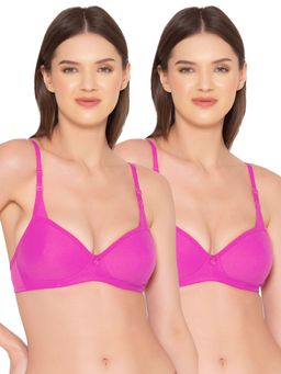 Groversons Paris Beauty - Womens Padded Non-Wired Seamless Full Bra (Pack of 2)