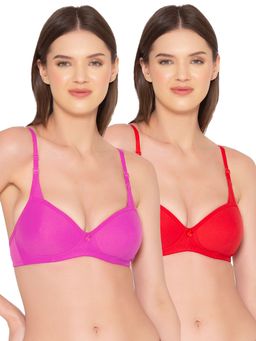 Groversons Paris Beauty - Womens Padded Non-Wired Seamless Full Bra (Pack of 2)