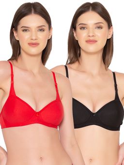 Groversons Paris Beauty - Womens Padded Non-Wired Seamless Full Bra (Pack of 2)