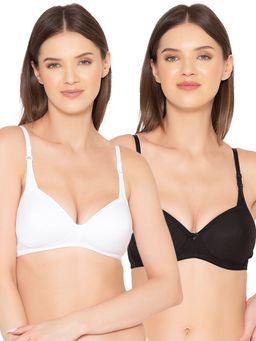 Groversons Paris Beauty - Womens Padded Non-Wired Seamless Full Bra (Pack of 2)