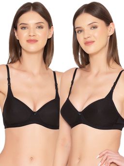 Groversons Paris Beauty - Womens Padded Non-Wired Seamless Full Bra (Pack of 2)