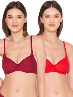 Groversons Paris Beauty - Womens Padded Non-Wired Seamless Full Bra (Pack of 2)