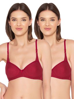 Groversons Paris Beauty - Womens Padded Non-Wired Seamless Full Bra (Pack of 2)