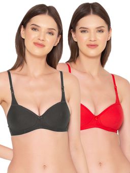 Groversons Paris Beauty - Womens Padded Non-Wired Seamless Full Bra (Pack of 2)