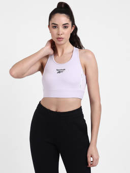 Reebok - Piping Pack Bralette Purple Colorblock Training Bra