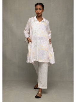 Sutra Art of Clothing - Ivory South Cotton Floral Embroidered Co-Ord Set