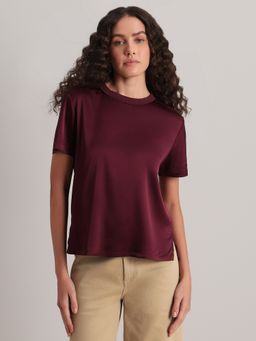 VERO MODA - Maroon Satin Top
