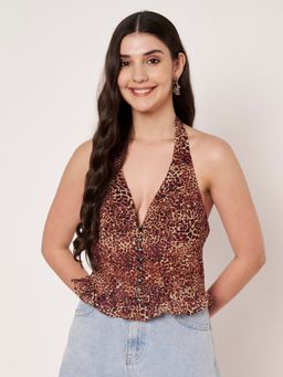 AMAGYAA - Animal Print Top