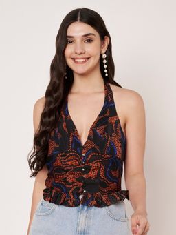 AMAGYAA - Printed Halter Top