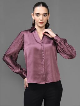 Kazo - Mauve Miyake Shirt