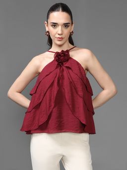 Kazo - Maroon Athena Top