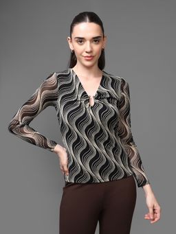 Kazo - Black Plaza Top