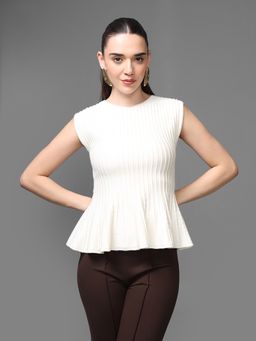 Kazo - Cream Metropolitan Top